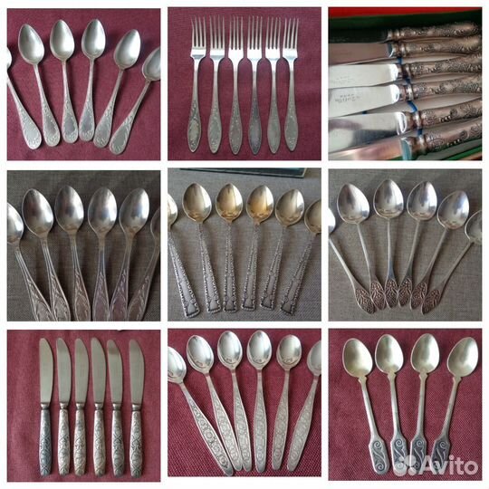 Ложки Ножи Вилки Мельхиор СССР