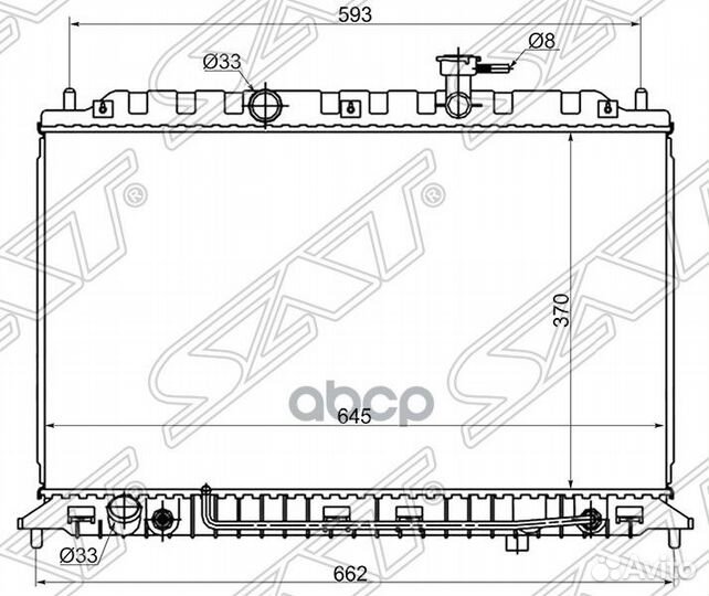 Радиатор Kia Rio 05-11 KI0004-05 Sat