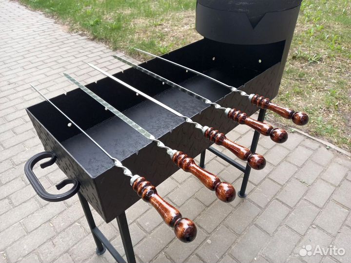 Мангал + чугунный казан + шампура + ляган