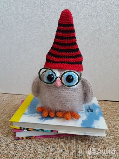 Вязанная игрушка сова