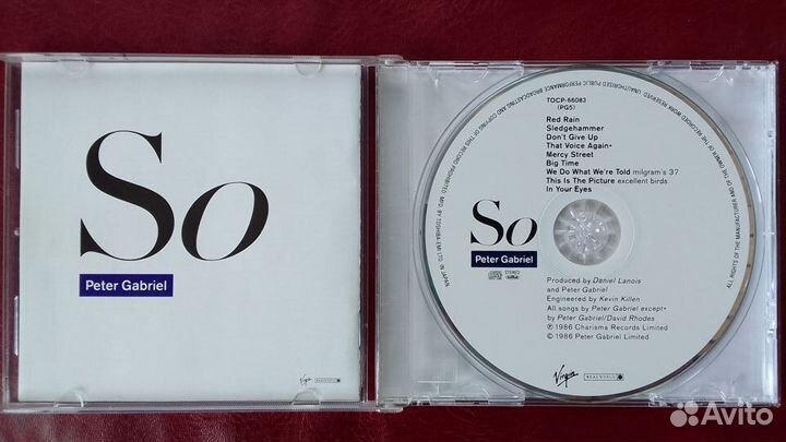 Peter Gabriel So Made in Japan CD-DA 2002