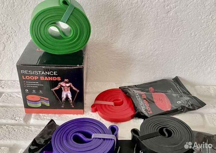 Фитнес резинки 4 шт (петли, эспандеры, жгуты)