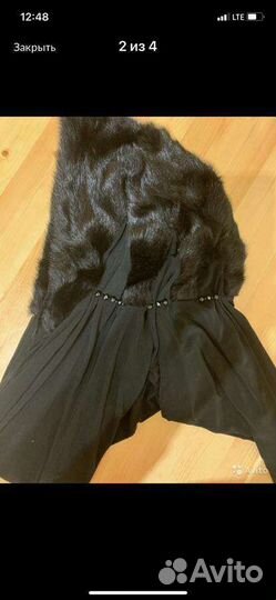 Капор/ женский снуд с мехом/ капюшон меховой женск