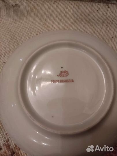 Чашка с блюдцем лфз кобальт