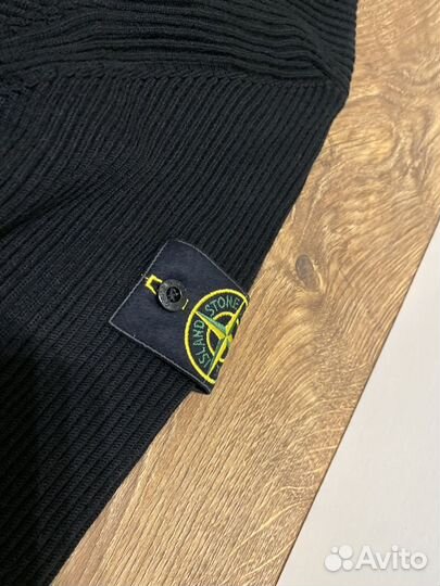 Stone Island шерстяная водолазка черная L