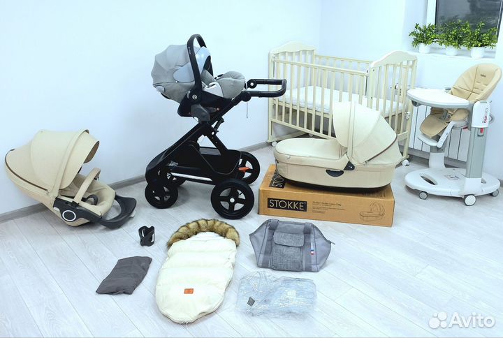 Коляска Stokke Trailz 3 в 1 + tatamia+ кроватка