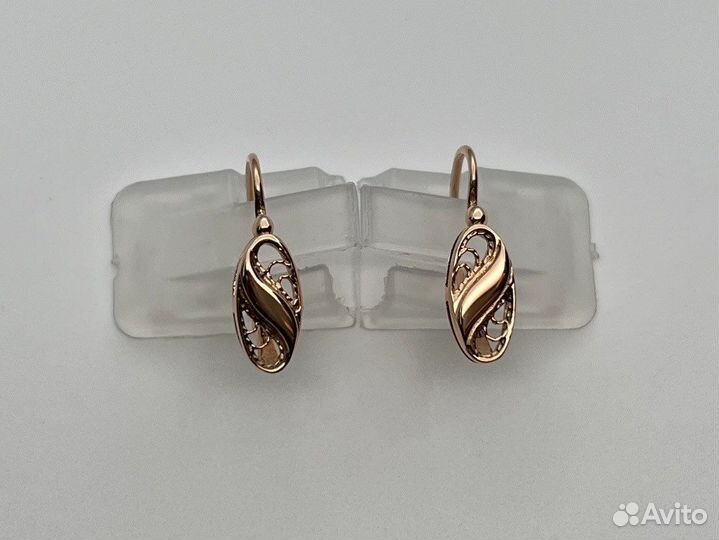 Золотые серьги 583 пробы