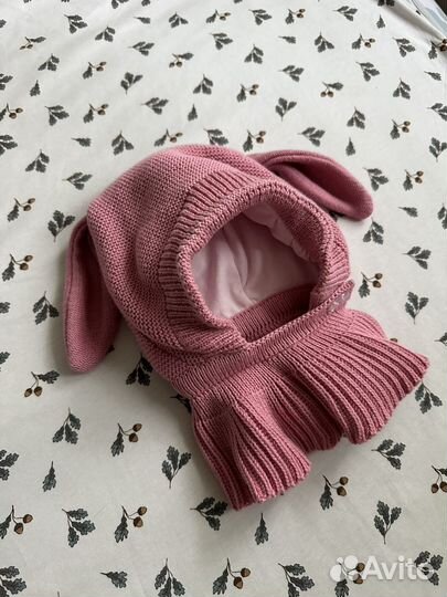 Шапка шлем вязаная для малышей