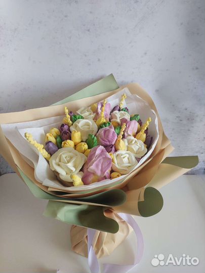 Подарок учителю на 1 сентября.Букет из зефира