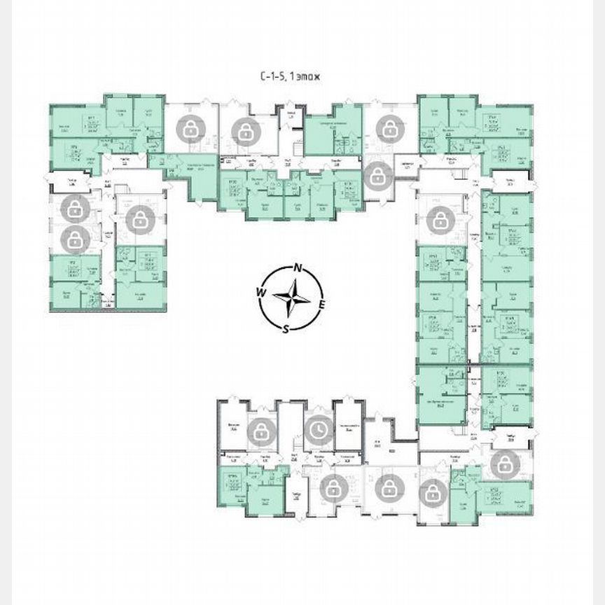 1-к. квартира, 43,8 м², 1/4 эт.