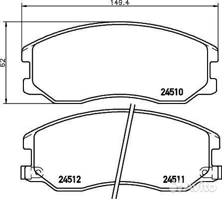 Передние тормозные колодки hella pagid, 8DB3550285