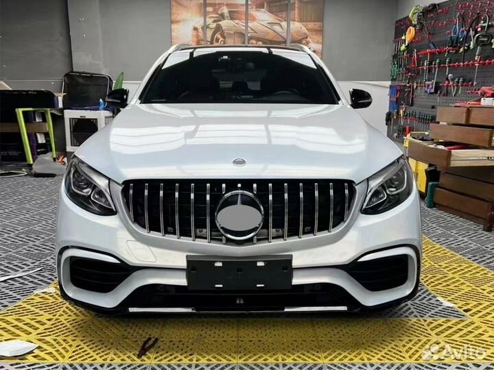 Решетка стиль GT хром на Mercedes GLC 253