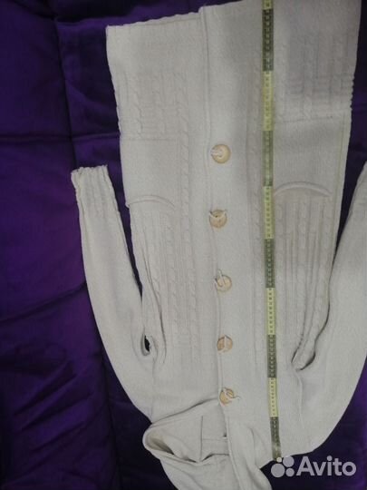 Кардиган женский длинный с капюшоном