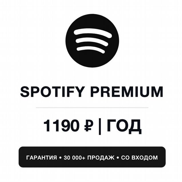Spotify Premium 12 месяцев