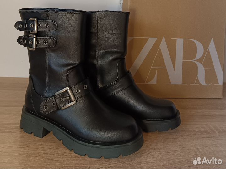 Полусапоги Zara байкерские женские 37 и 38 размер