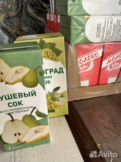 Сок, Молоко, сгущеное молоко тушенка