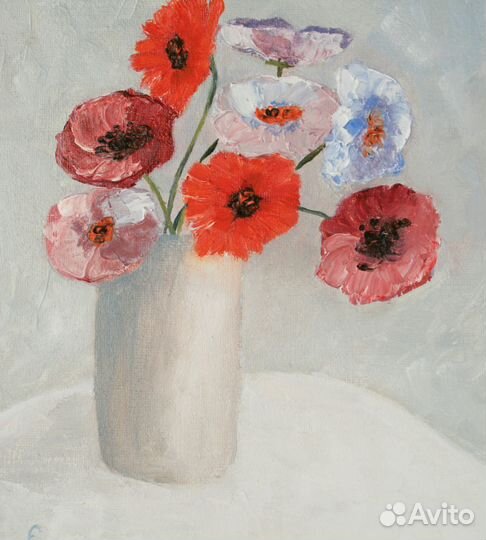 Картина маслом на холсте цветы