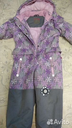 Комбинезон для девочки, зимний, с юбочкой
