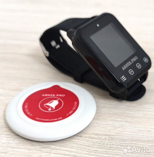 Влагозащищенный пейджер, кнопка вызова официанта