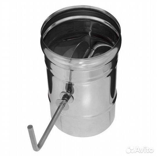 Шибер, D 115 мм, труба с поворотной заслонкой