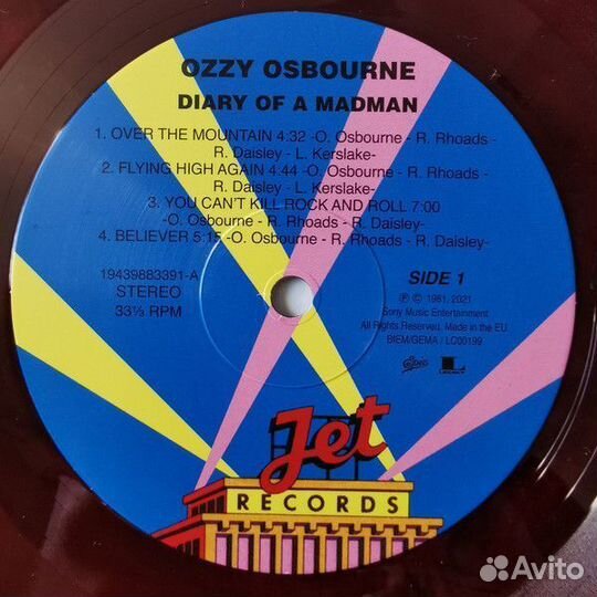 Винил Ozzy Osbourne – Diary Of A Madman LP Red/Bla