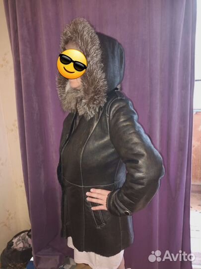 Дубленка натуральная кожа,цигейка,мех писец