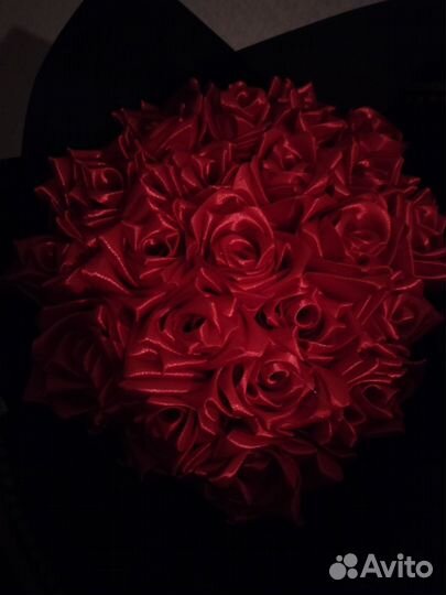 Букет из атласных лент 21шт