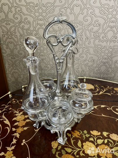 Антикварный круэт сет для специй франция