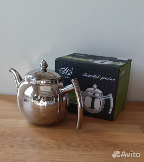 Заварочный чайник, кофейник металлический 1.05 л