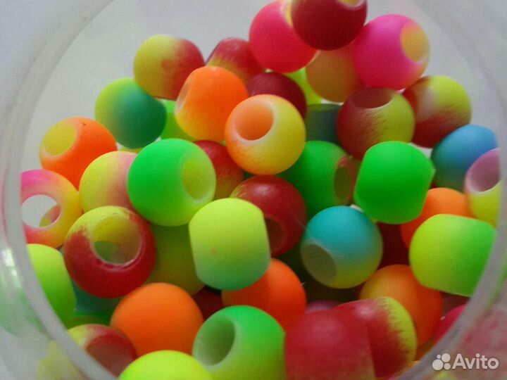 Флуоресцентные,неоновые бусины 100шт