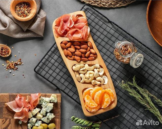 Менажница прямоугольная 4 секции