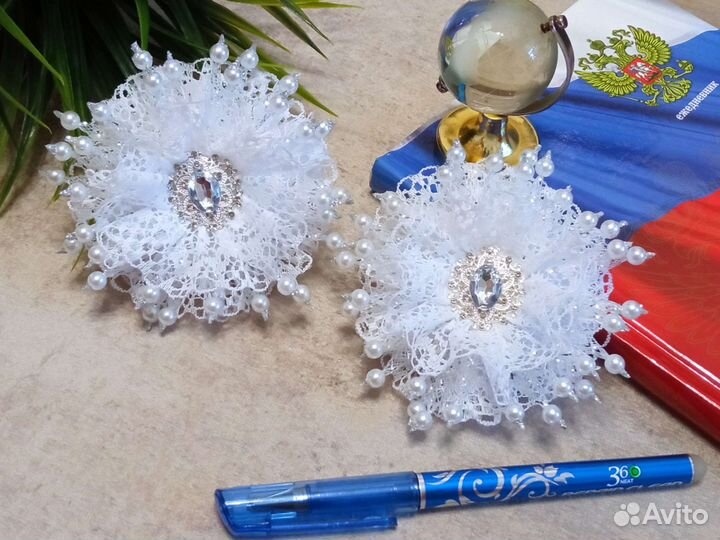 Школьные банты на 1 сентября. Ручная работа