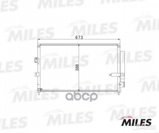 Конденсер honda civic 1.3Hybrid/1.6/1.8 05- ACC
