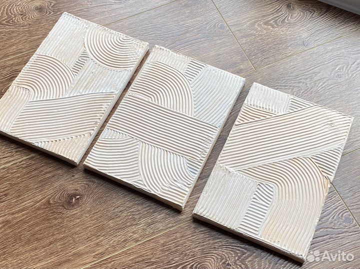 Триптих текстурные интерьерные картины