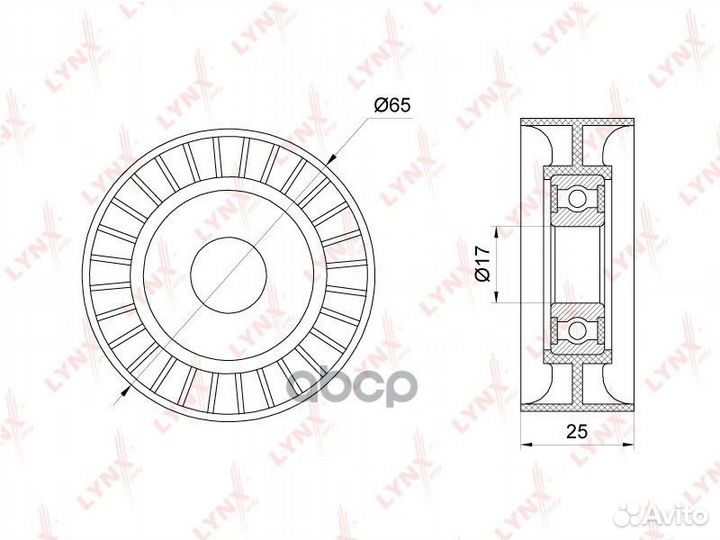Ролик натяжной приводного ремня PB5365 lynxauto