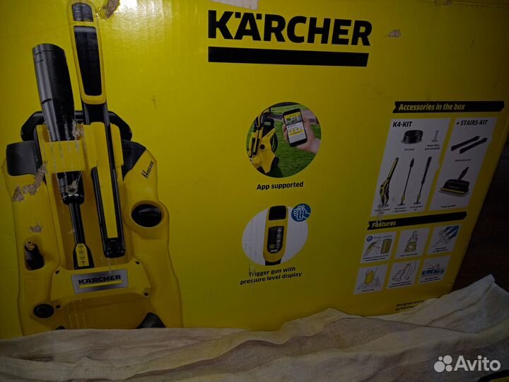 Мойка Karcher K 4 power control(Новая) + швабра