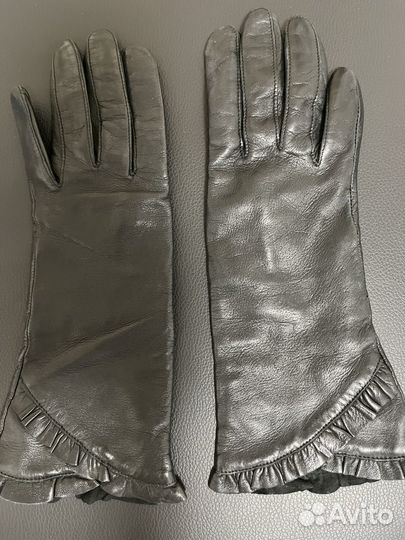 Перчатки женские натуральная кожа черного цвета