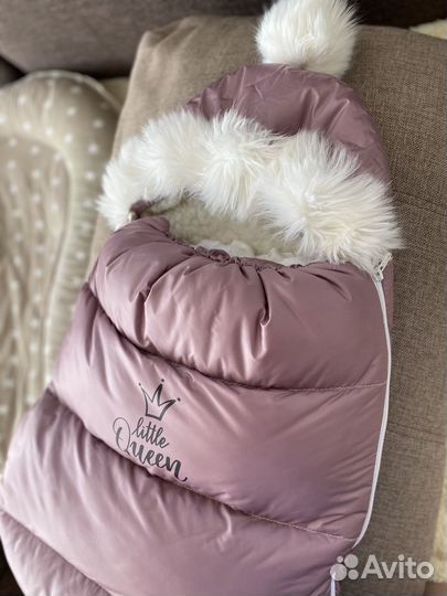 Конверт на выписку для девочки зима