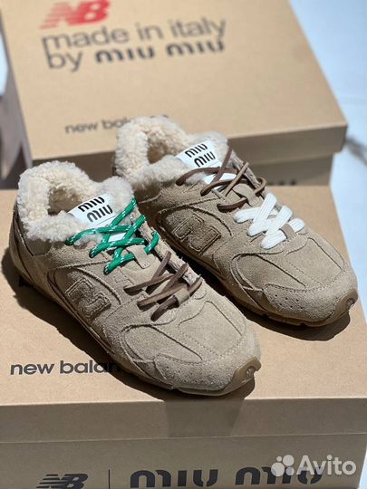 Кроссовки Miu Miu New Balance с мехом