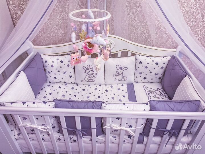 Детский комплект белья в кроватку фирмы Lappetti