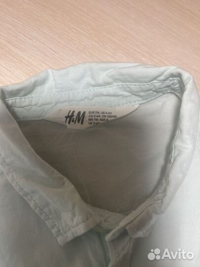 Две рубашки для мальчика 116 (hm,глория)