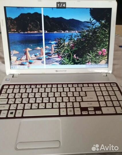 Красный Ноутбук packard bell