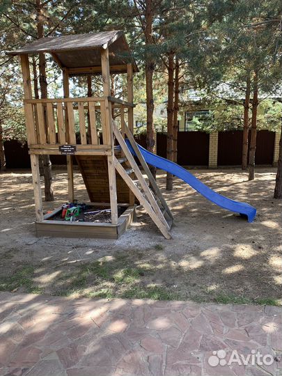 Детская горка с песочницей