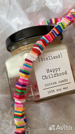 Соевая свеча ручной работы Vegan soy candle