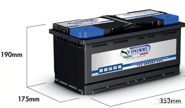 Аккумулятор 100Ah (850A) Vipiemme Top Energy Evo