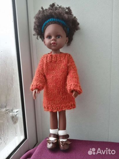 Кукла негритянка. 35см.Новая+одежда