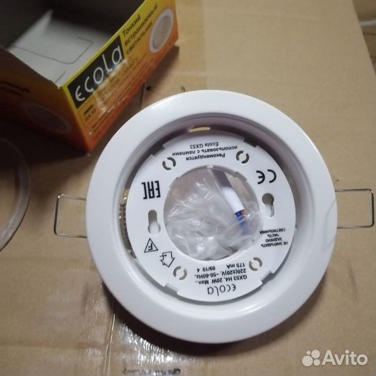 Светильник Ecola GX-53 с лампочкой 8,5 Вт