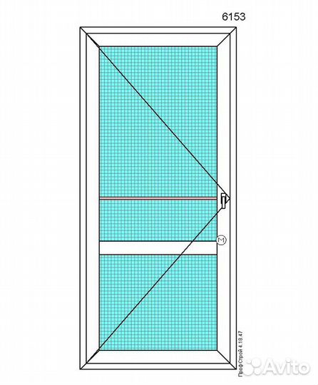 Балконная дверь пвх 900x1970