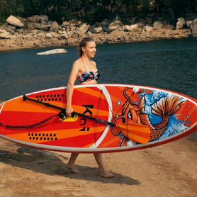 Sup board Fun Water koi сапборд доска рыбка оранж