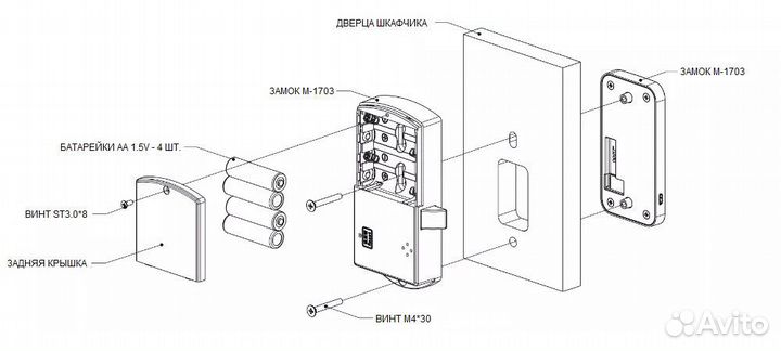 Замок rfid M-1703